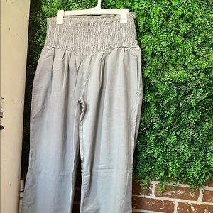 Gray High-Waisted Pants